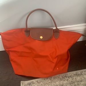 Orange Longchamp bag